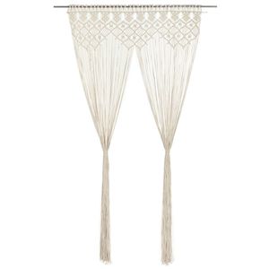 VidaXL Gordijn macramé 140x240 cm katoen