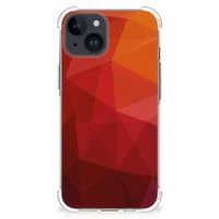 Shockproof Case voor iPhone 15 Polygon Red - thumbnail