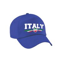 Italie / Italy landen pet / baseball cap blauw voor volwassenen - Verkleedhoofddeksels - thumbnail