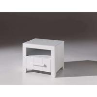 2e Halve Prijs Leen Bakker - Vipack Nachtkastje Erik - 1 Lade - MDF - Wit - 39x50x42 Cm