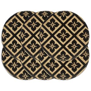VidaXL Placemats 6 st rond 38 cm jute zwart