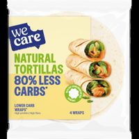 WeCare Lower Carb Natural Tortillas 4 x 40 g bij Jumbo