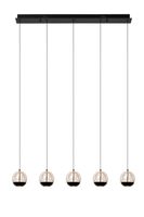 Lucide SENTUBAL - Hanglamp - LED Dimb. - 5x5,3W 2700K - Zwart