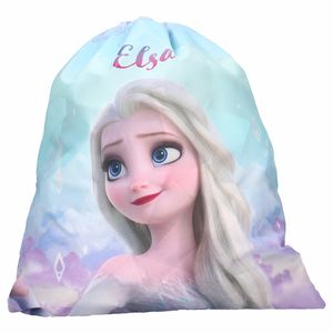 Disney Frozen gymtas/rugzak/rugtas voor kinderen - blauw/roze - polyester - 44 x 37 cm   -
