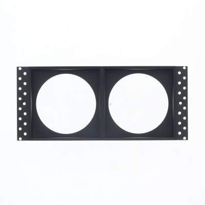 Opvulring trimless LED armatuur vierkant dubbel zwart
