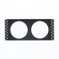Opvulring trimless LED armatuur vierkant dubbel zwart