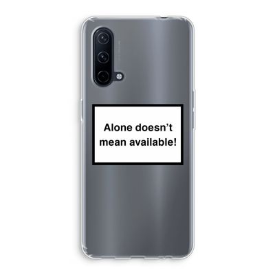 Alone: OnePlus Nord CE 5G Transparant Hoesje