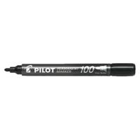 Viltstift pilot sca-100 rond f zwart | 12 stuks