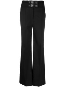 MOSCHINO JEANS pantalon évasé à double boucle - Noir