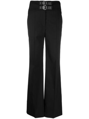 MOSCHINO JEANS pantalon évasé à double boucle - Noir