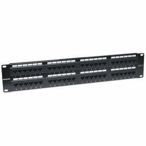 Intellinet 560283 48 poorten Netwerkpatchpaneel 483 mm (19) CAT 3, CAT 4, CAT 5, CAT 5e, CAT 6 2 HE Zwart