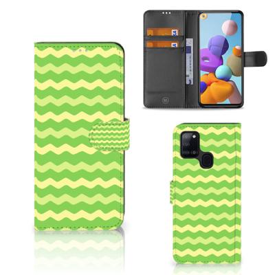 Samsung Galaxy A21s | Telefoon Hoesje | Waves Green