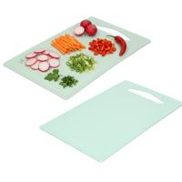 Plasticforte Keuken Snijplank - 2x - mintgroen - 36 x 24 cm - kunststof - voor groente, fruit, vlees