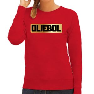 Oliebol foute Oud en Nieuw sweater / kleding rood voor dames