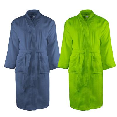 Luxe Badjas 100% Katoen Effen Denim 2XL 3XL The One Towelling - Dekbed-Discounter.nl