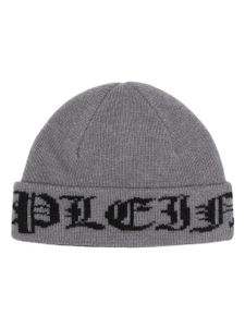 Philipp Plein bonnet Gothic Plein en laine - Gris