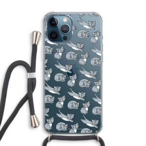 Poezen: iPhone 12 Pro Transparant Hoesje met koord