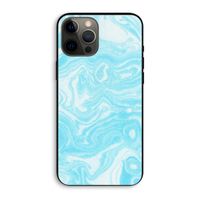 Waterverf blauw: iPhone 12 Pro Max Biologisch afbreekbaar hoesje