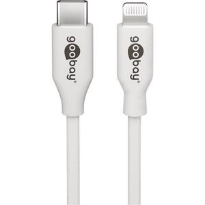 Goobay Apple iPad/iPhone/iPod Verbindingskabel [1x USB-C stekker - 1x Apple dock-stekker Lightning] 1 m Wit
