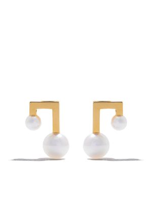 TASAKI puces d'oreilles en or 18ct Balance Note Collection à ornements