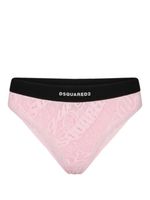 DSQUARED2 culotte en dentelle à logo brodé - Rose - thumbnail