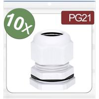 Quadrios 24CA410 Wartel PG21 Polyamide Wit 10 stuk(s)