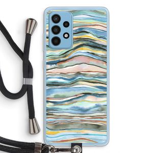 Watercolor Agate: Samsung Galaxy A52 Transparant Hoesje met koord