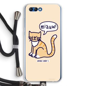 Miauw: Honor 10 Transparant Hoesje met koord