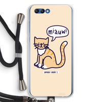 Miauw: Honor 10 Transparant Hoesje met koord