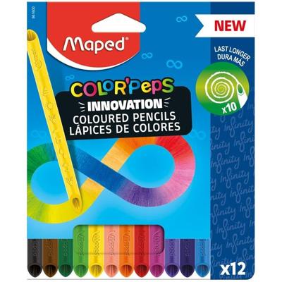 Kleurpotlood Maped Color'Peps Infinity set à 12 kleuren Kleurpotlood Maped Color'Peps Infinity set à 12 kleuren
