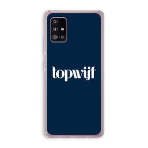 Topwijf Navy: Samsung Galaxy A51 5G Transparant Hoesje