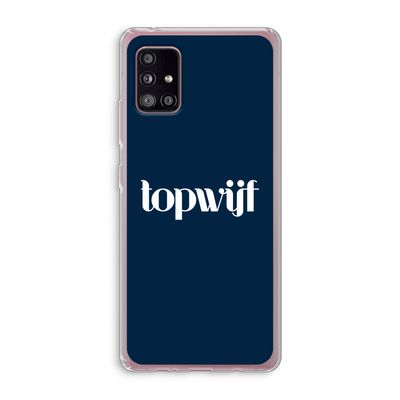 Topwijf Navy: Samsung Galaxy A51 5G Transparant Hoesje