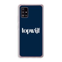 Topwijf Navy: Samsung Galaxy A51 5G Transparant Hoesje Topwijf Navy: Samsung Galaxy A51 5G Transparant Hoesje