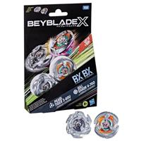 Beyblade X Dual Pack Gill Shark 4-70O en Pearl Tiger 3-60U, Battling Top, vanaf 8 jaar