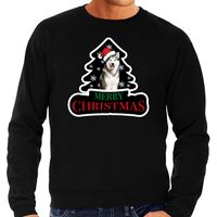 Dieren kersttrui husky zwart heren - Foute honden kerstsweater - thumbnail