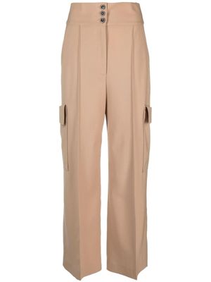 MSGM pantalon cargo à taille haute - Tons neutres MSGM pantalon cargo à taille haute - Tons neutres