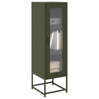 Hoge kast 36x39x123 cm koudgewalst staal olijfgroen