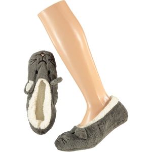 Ballerina huispantoffels/sloffen konijntje voor meisjes maat 31-33