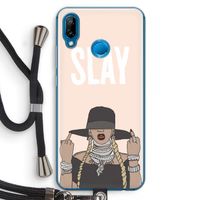 Slay All Day: Huawei P20 Lite Transparant Hoesje met koord Slay All Day: Huawei P20 Lite Transparant Hoesje met koord