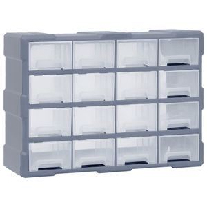 Organiser met 16 medium lades 52x16x37 cm