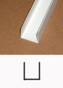Pvc u-prof.18x18x1.5 wit 2.6mtr.