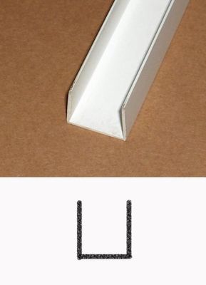 Pvc u-profiel 20x20x20x1.5 wit 2.6mtr.