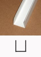 Pvc u-profiel 20x20x20x1.5 wit 2.6mtr.