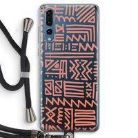 Marrakech Pink: Huawei P20 Pro Transparant Hoesje met koord