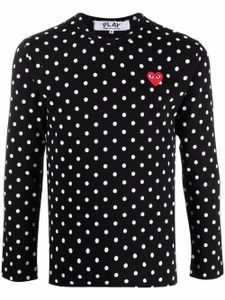 Comme Des Garçons Play t-shirt à pois - Noir