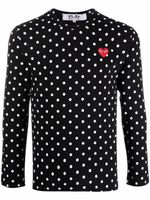 Comme Des Garçons Play t-shirt à pois - Noir - thumbnail