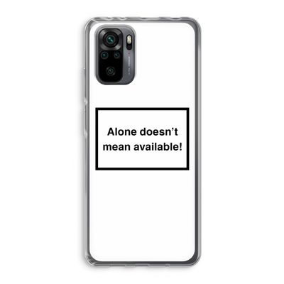 Alone: Xiaomi Redmi Note 10 Pro Transparant Hoesje