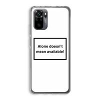 Alone: Xiaomi Redmi Note 10 Pro Transparant Hoesje
