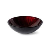 Waskom Luca Sanitair Vetro Rond 42x42x14,5 Gehard Glas Incl. Wastafelhouder Magma-Black Luca Sanitair