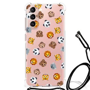 Doorzichtige Silicone Hoesje voor Samsung Galaxy S21 FE Dieren Emojis